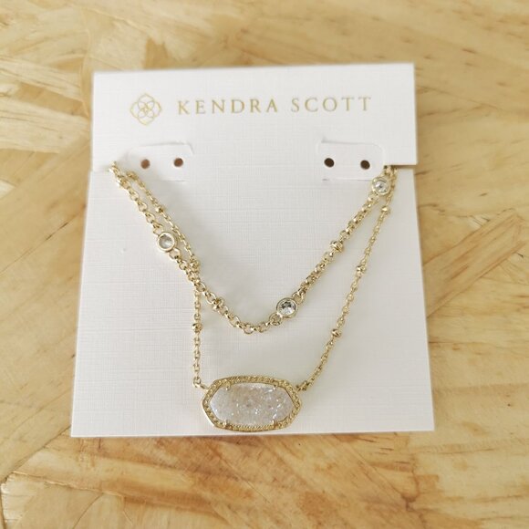 Kendra Scott Jewelry - NEW Kendra Scott Elisa Drusy Necklace Gold